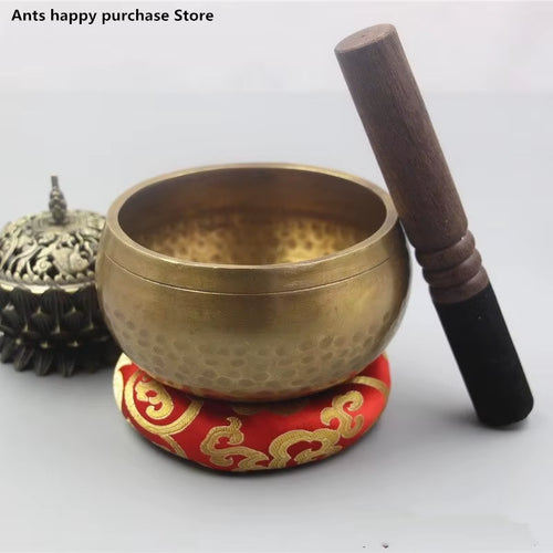 Nepal Handmade Buddha Tibet Bowl Bowl Ritual Music Therapy Copper Chime Copper Tibetan Singing Bowl