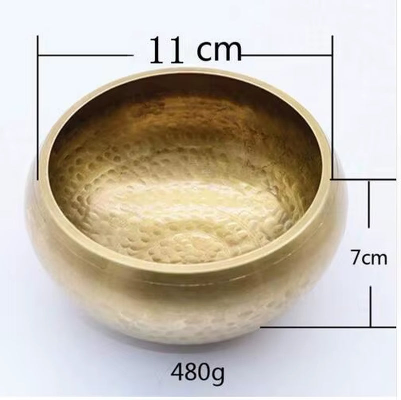 Nepal Handmade Buddha Tibet Bowl Bowl Ritual Music Therapy Copper Chime Copper Tibetan Singing Bowl
