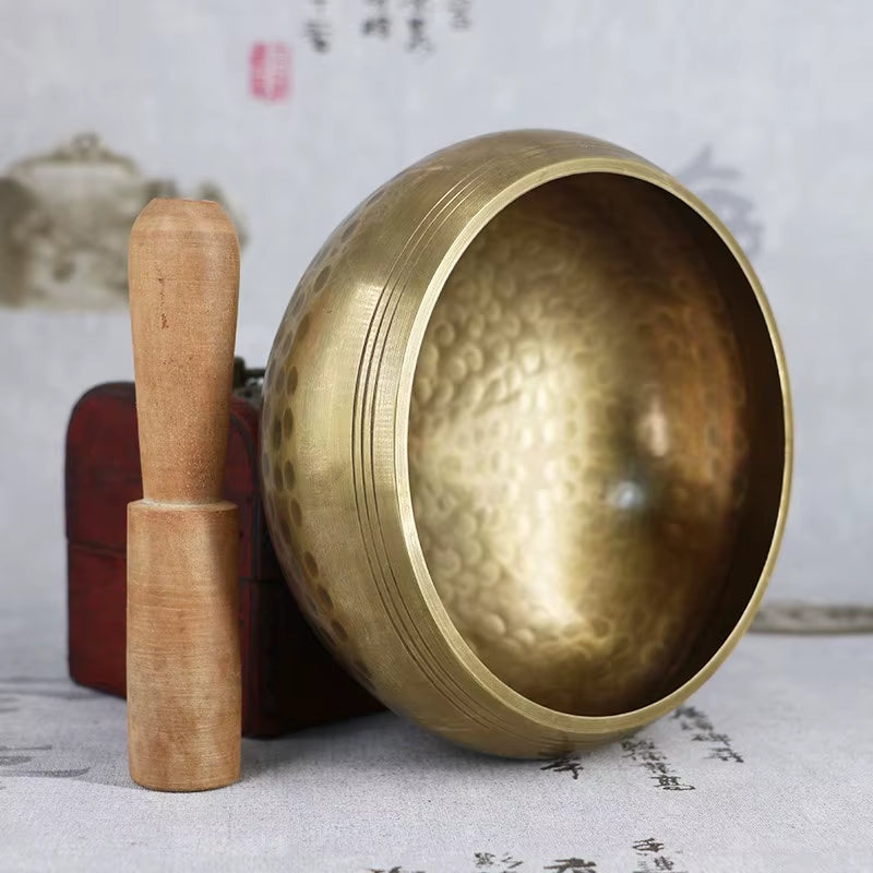 Nepal Handmade Buddha Tibet Bowl Bowl Ritual Music Therapy Copper Chime Copper Tibetan Singing Bowl