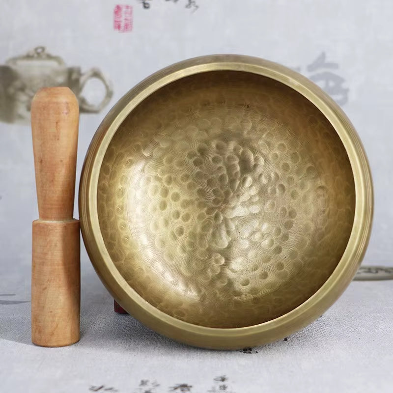 Nepal Handmade Buddha Tibet Bowl Bowl Ritual Music Therapy Copper Chime Copper Tibetan Singing Bowl