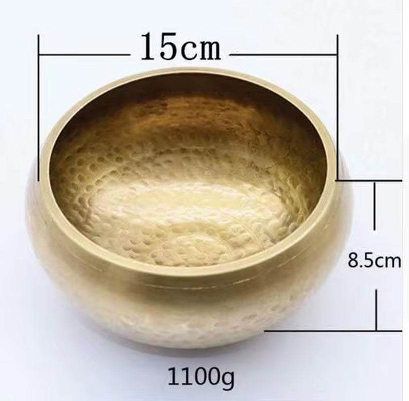 Nepal Handmade Buddha Tibet Bowl Bowl Ritual Music Therapy Copper Chime Copper Tibetan Singing Bowl